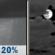 Thursday Night: Isolated Rain Showers then Mostly Cloudy