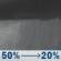 Saturday Night: A chance of rain showers before 2am. Mostly cloudy, with a low around 48. Southwest wind 2 to 12 mph. Chance of precipitation is 50%. Saturday Night: Chance Rain Showers