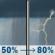 Wednesday: Rain showers likely before 2pm, then showers and thunderstorms. Mostly cloudy, with a high near 73. West wind around 10 mph. Chance of precipitation is 80%. New rainfall amounts between a tenth and quarter of an inch possible. Wednesday: Showers And Thunderstorms
