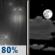 Sunday Night: Light Rain then Partly Cloudy