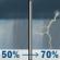 Wednesday: A chance of rain showers before 1pm, then showers and thunderstorms likely. Mostly cloudy, with a high near 70. West wind around 12 mph, with gusts as high as 22 mph. Chance of precipitation is 70%. New rainfall amounts between a tenth and quarter of an inch possible. Wednesday: Showers And Thunderstorms Likely