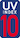 uv 9.6index rounded